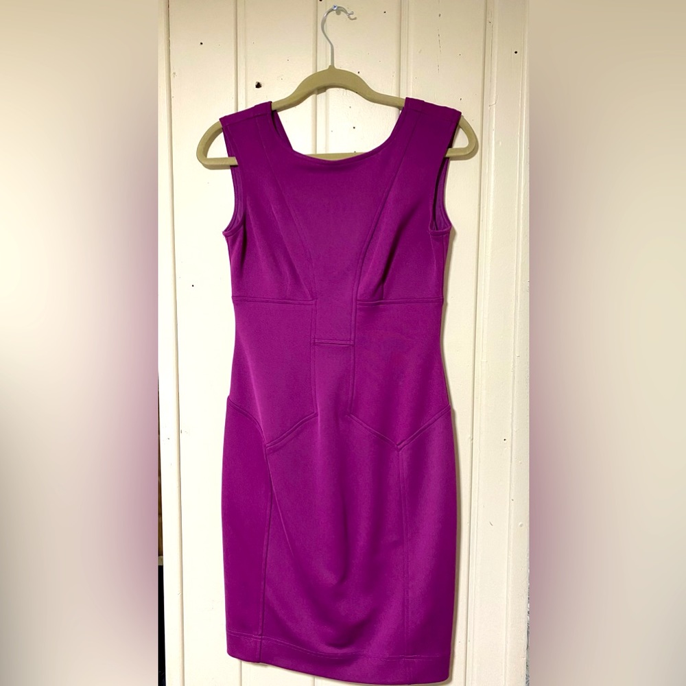 Maggy London purple cocktail dress, size 4.